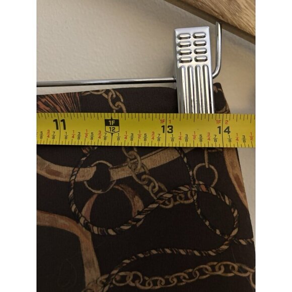 Boston Proper Aspen Golden Chains Print Ponte Legging Black/Gold Small - Picture 7 of 11